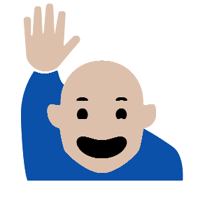 Person Raising Hand, the previous design