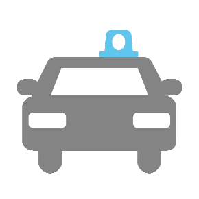 Oncoming Police Car, the previous design