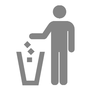 Litter in Bin Sign, the previous design