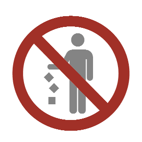 No Littering as drawn by Microsoft in Windows 8.1
