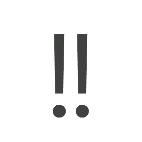 Double Exclamation Mark as drawn by Microsoft in Windows 8.1