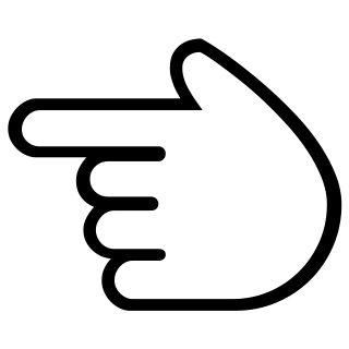 White Left Pointing Index, the previous design