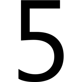 Digit Five as drawn by Microsoft in Windows 8.1