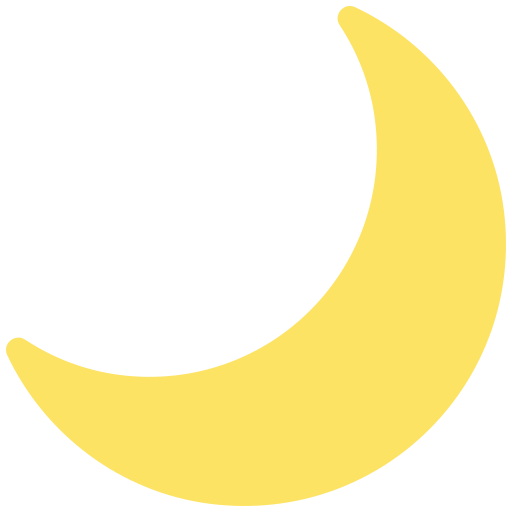 Crescent Moon as drawn by Mozilla in Firefox OS 2.5