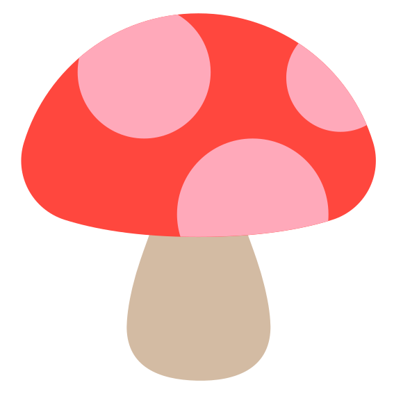キノコ as drawn by Mozilla in Firefox OS 2.5