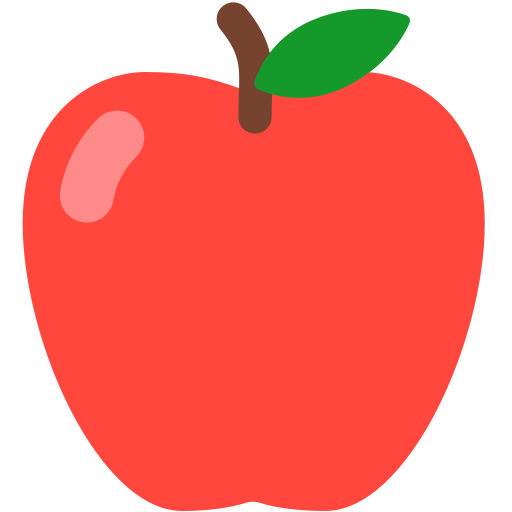 red apple as rendered by Mozilla