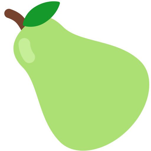 Pear as drawn by Mozilla in Firefox OS 2.5