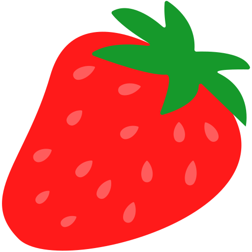 Strawberry as drawn by Mozilla in Firefox OS 2.5
