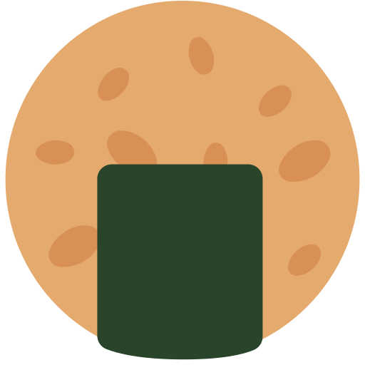 Rice Cracker as drawn by Mozilla in Firefox OS 2.5