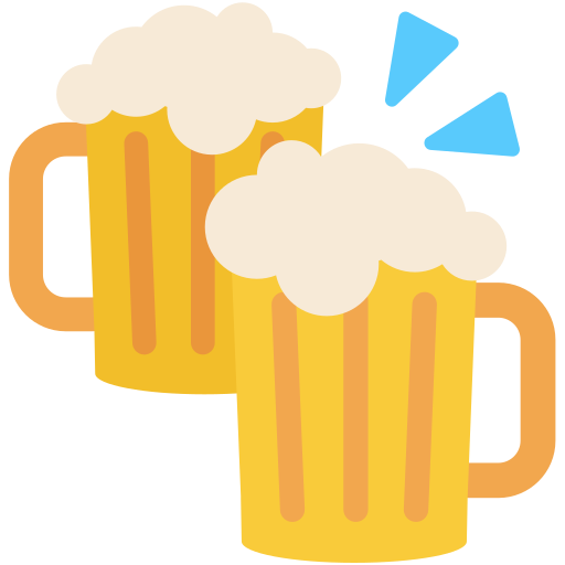 clinking beer mugs as rendered by Mozilla