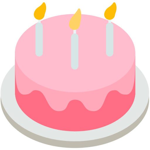 Birthday Cake as drawn by Mozilla in Firefox OS 2.5