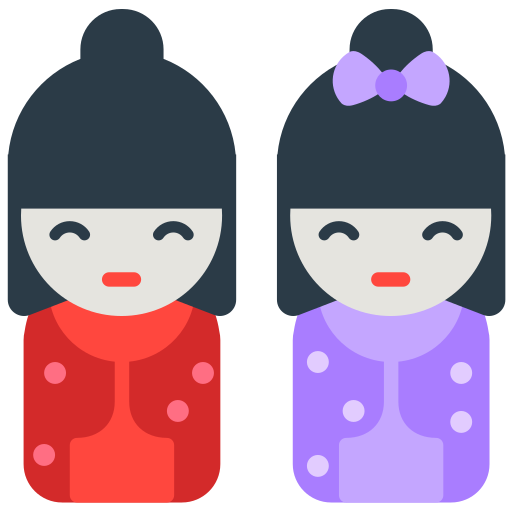 Japanese dolls as rendered by Mozilla