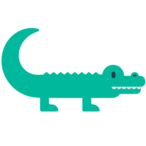 Crocodile as drawn by Mozilla in Firefox OS 2.5