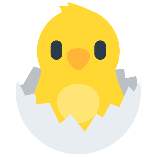 Hatching Chick as drawn by Mozilla in Firefox OS 2.5
