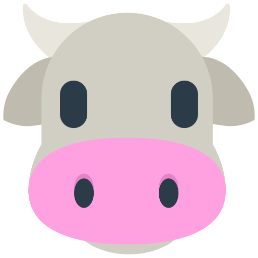Cow Face as drawn by Mozilla in Firefox OS 2.5