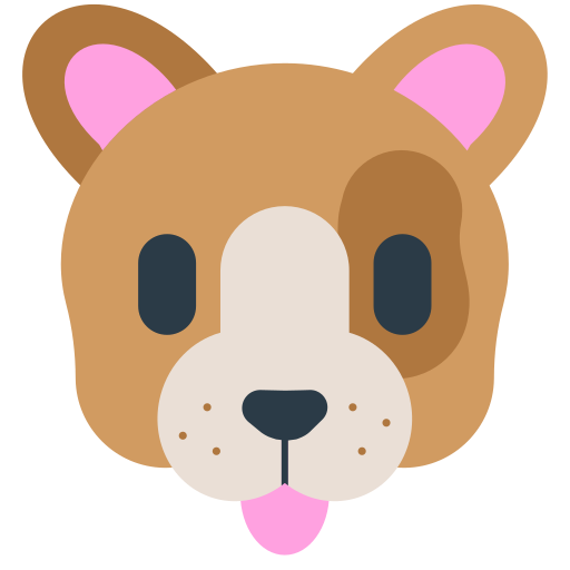 Dog Face as drawn by Mozilla in Firefox OS 2.5