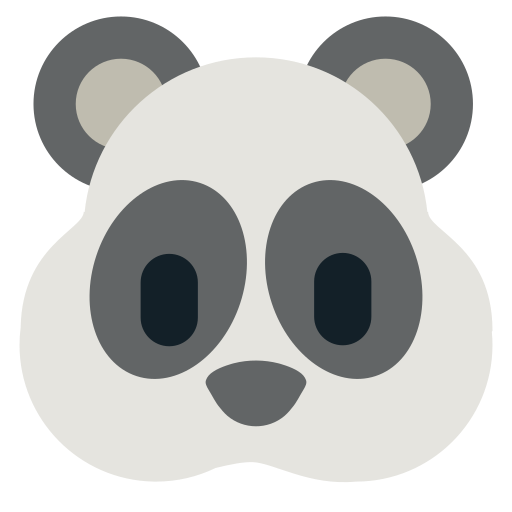 rosto de panda as rendered by Mozilla