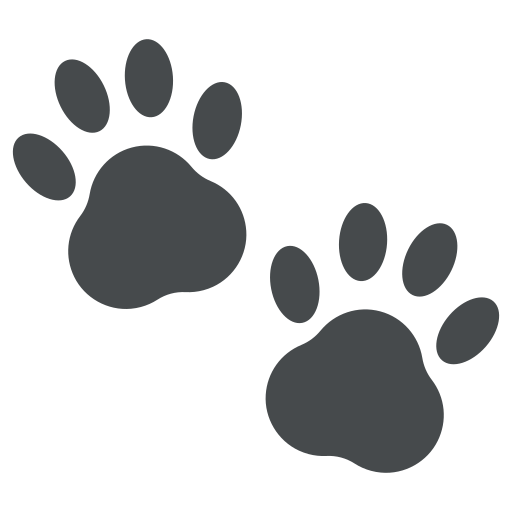 Paw Prints as drawn by Mozilla in Firefox OS 2.5