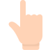 backhand index pointing up as rendered by Mozilla