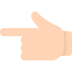 nach links weisender Zeigefinger as rendered by Mozilla