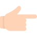 Backhand Index Pointing Right, the design in this release