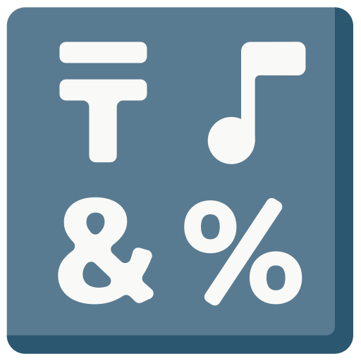 input symbols as rendered by Mozilla