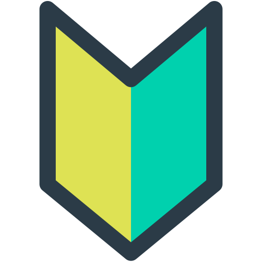 Japanese symbol for beginner as rendered by Mozilla