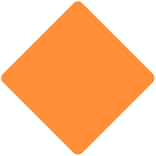 large orange diamond as rendered by Mozilla
