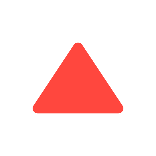 Triângulo Vermelho Para Cima as drawn by Mozilla in Firefox OS 2.5