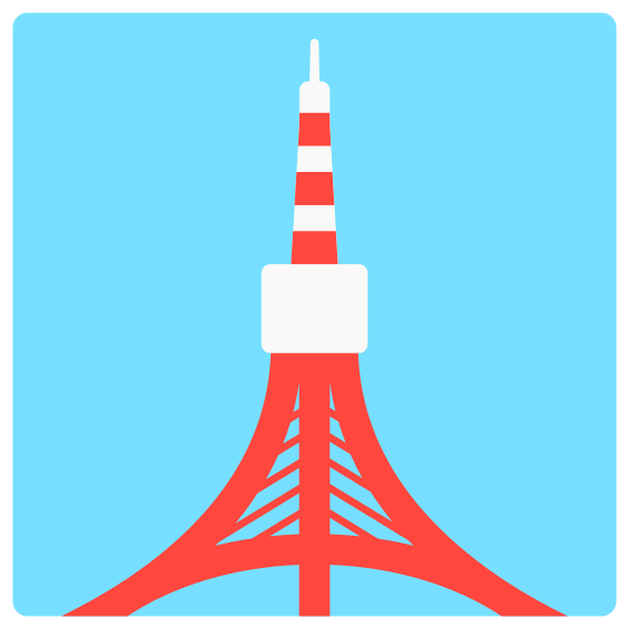 Tokyo Tower as drawn by Mozilla in Firefox OS 2.5