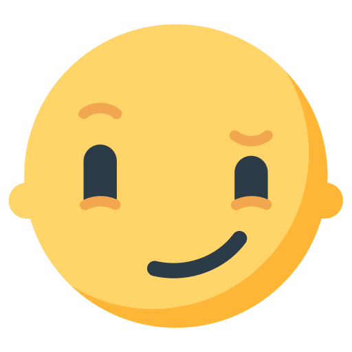 Smirking Face as drawn by Mozilla in Firefox OS 2.5