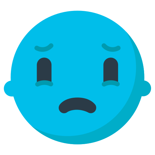 Worried Face as drawn by Mozilla in Firefox OS 2.5