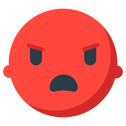 visage en colère as rendered by Mozilla