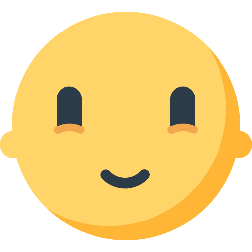 وجه بابتسامة بسيطة as drawn by Mozilla in Firefox OS 2.5