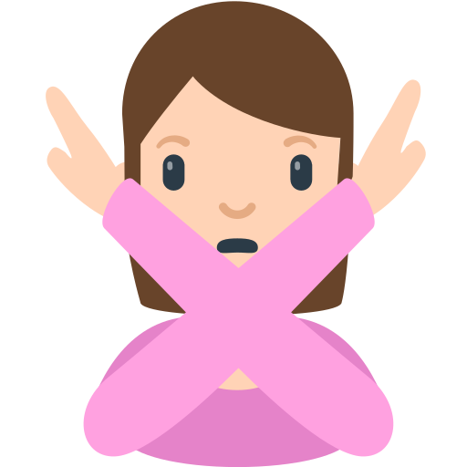 Person Gesturing NO as drawn by Mozilla in Firefox OS 2.5