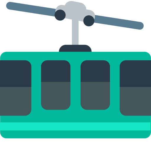 mountain cableway as rendered by Mozilla