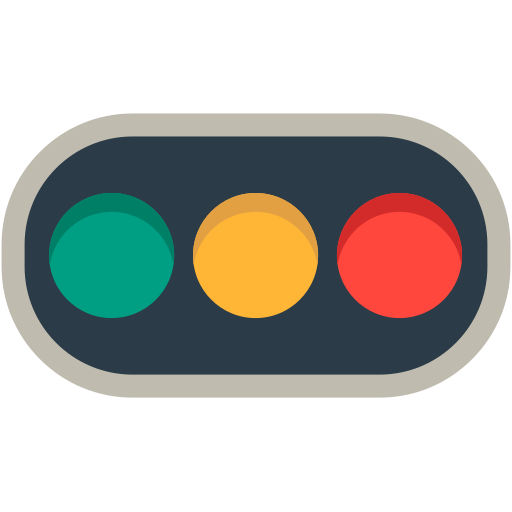 Horizontal Traffic Light as drawn by Mozilla in Firefox OS 2.5