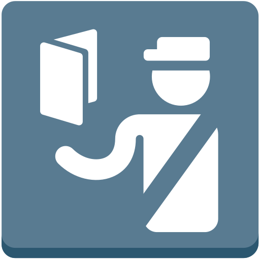 simbolo del controllo passaporti as rendered by Mozilla
