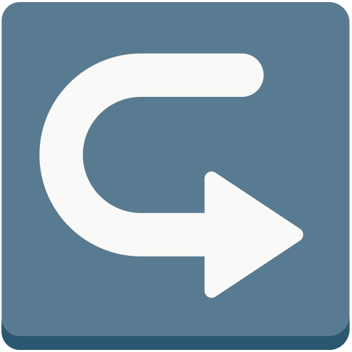left arrow curving right as rendered by Mozilla