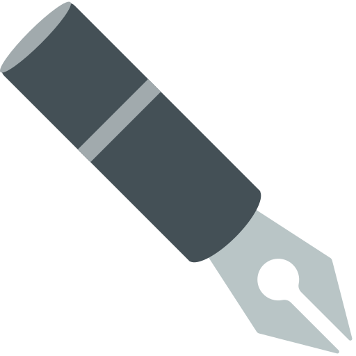 black nib as rendered by Mozilla
