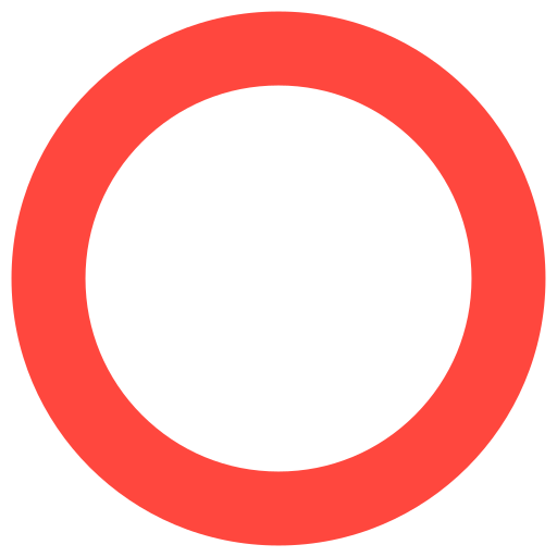 hollow red circle as rendered by Mozilla