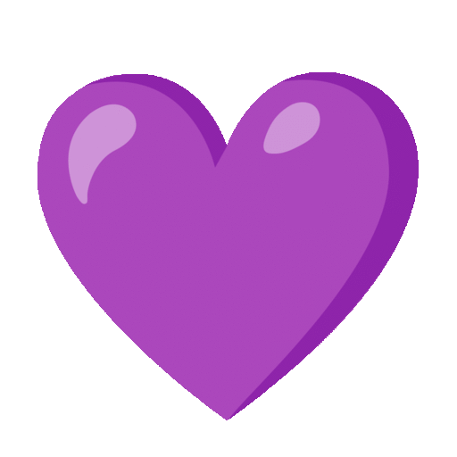보라색 하트 as drawn by Noto Animated Emoji in 14.0