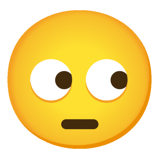 눈을 굴리고 있는 얼굴 as drawn by Noto Animated Emoji in 14.0
