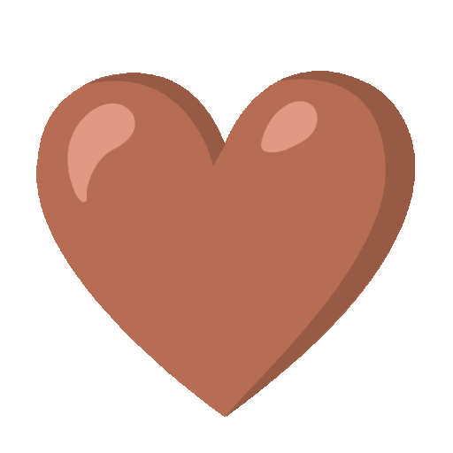 Brown Heart as drawn by Noto Animated Emoji in 14.0