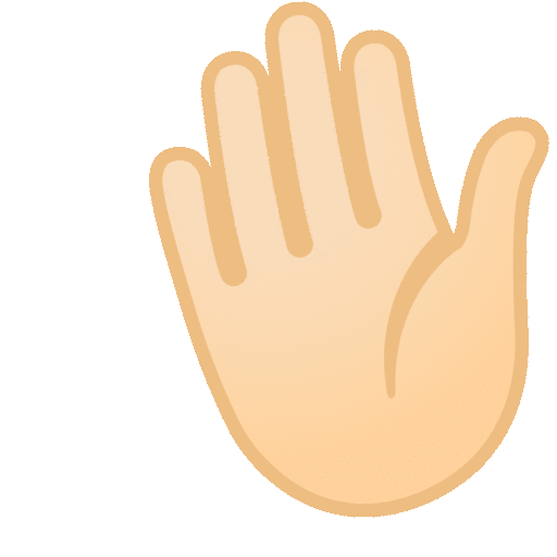Waving Hand: Light Skin Tone, the previous design