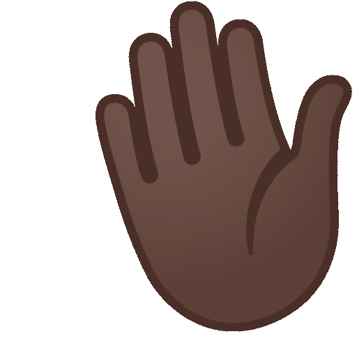 Waving Hand: Dark Skin Tone, the previous design