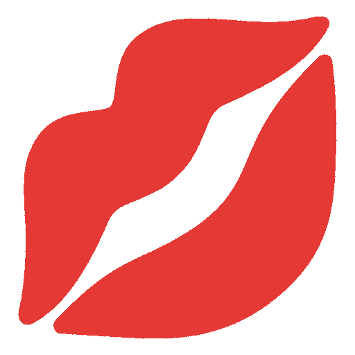 Kiss Mark as drawn by Noto Animated Emoji in 15.0