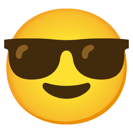 Smiling Face with Sunglasses, the previous design