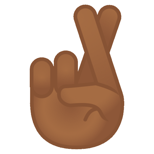 Crossed Fingers: Medium-Dark Skin Tone, the previous design