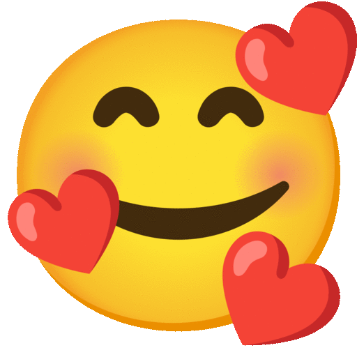 Smiling Face with Hearts, the previous design